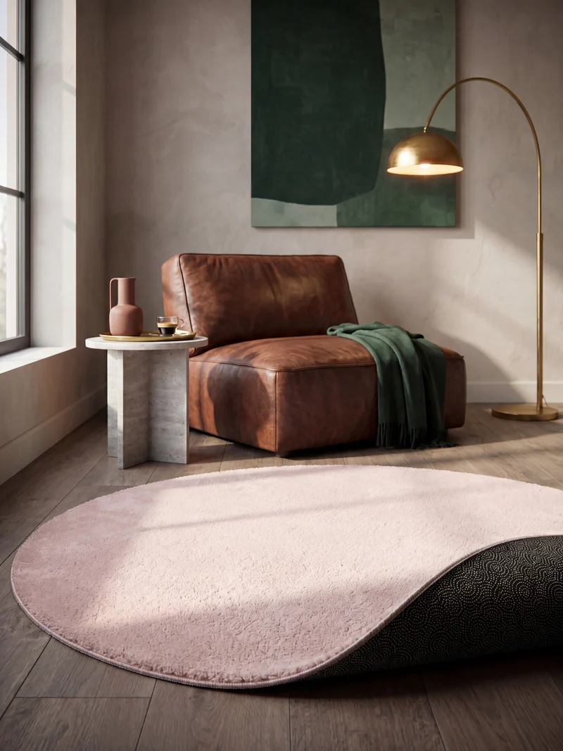 Hochflor-Teppich Uni - Polyester, 17 mm Gesamthöhe