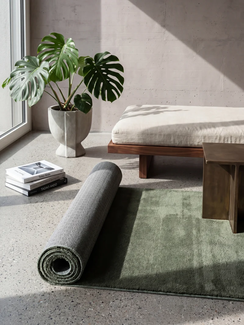 Hochflor-Teppich Uni - Polyester, 17 mm Gesamthöhe