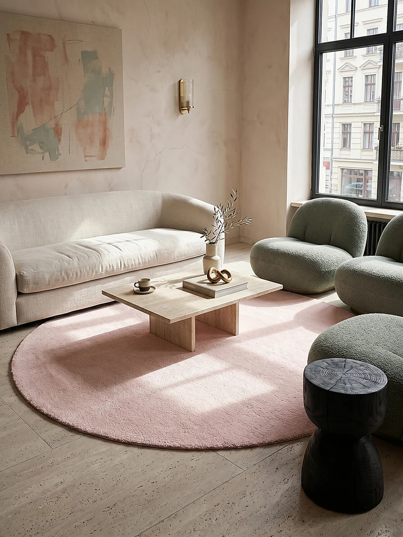 Hochflor-Teppich Uni - Polyester, 17 mm Gesamthöhe