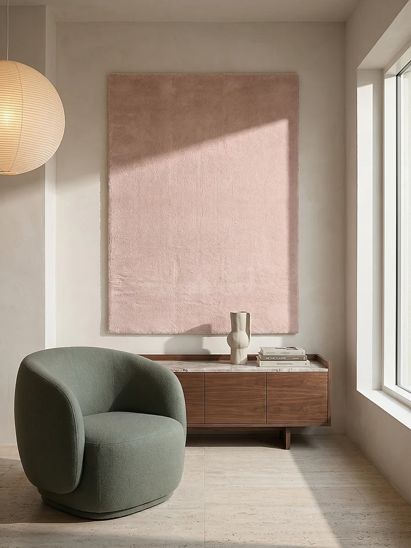Hochflor-Teppich Uni - Polyester, 17 mm Gesamthöhe
