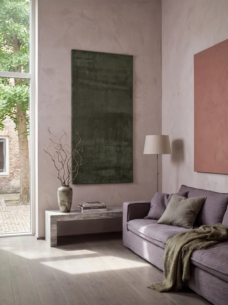 Hochflor-Teppich Uni - Polyester, 17 mm Gesamthöhe