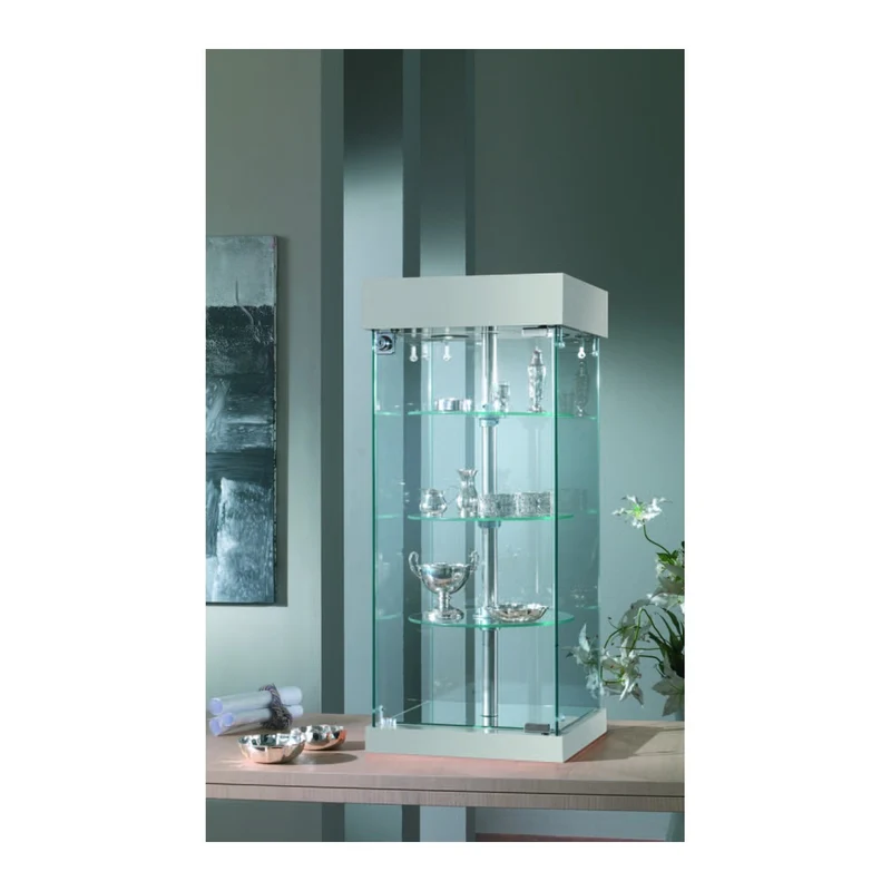 Casa Padrino Luxus Ladentheke 31 x 31 cm H. 74 cm mit Drehböden - Ladeneinrichtung - Boutique Möbel - Made in Italy