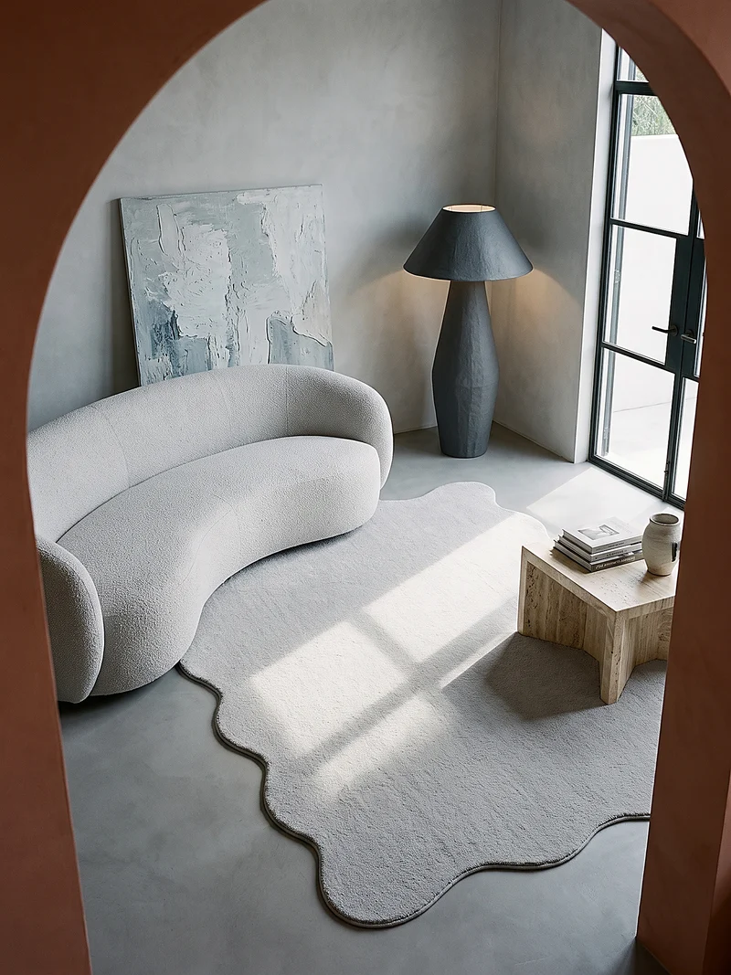 Hochflor-Teppich Uni - Polyester, 17 mm Gesamthöhe