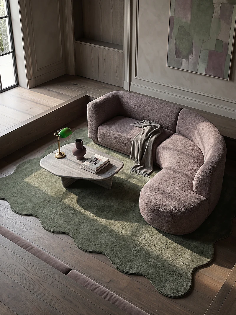 Hochflor-Teppich Uni - Polyester, 17 mm Gesamthöhe