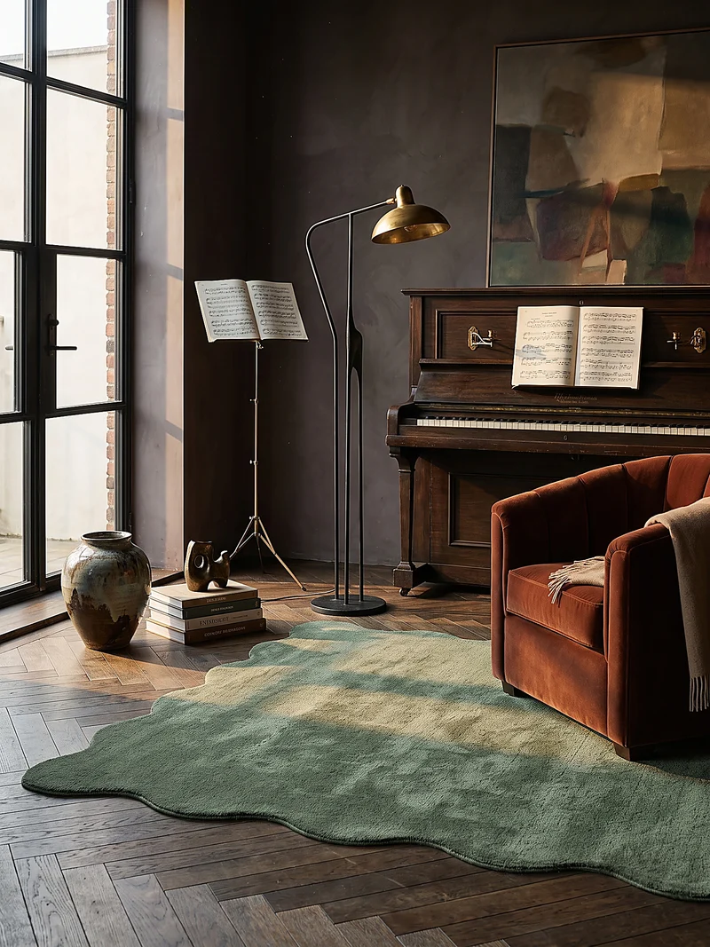 Hochflor-Teppich Uni - Polyester, 17 mm Gesamthöhe