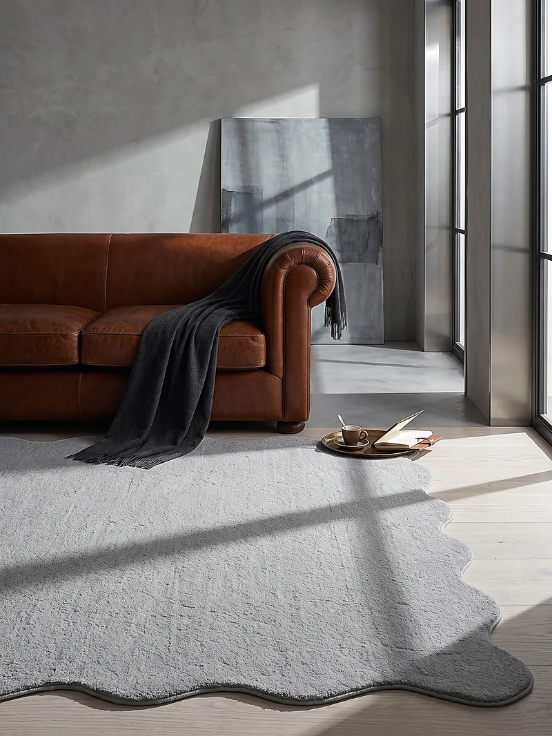 Hochflor-Teppich Uni - Polyester, 17 mm Gesamthöhe