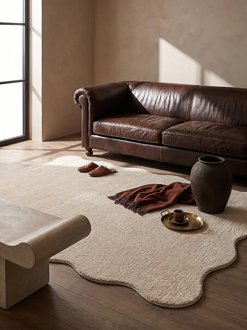 Hochflor-Teppich Uni - Polyester, 17 mm Gesamthöhe