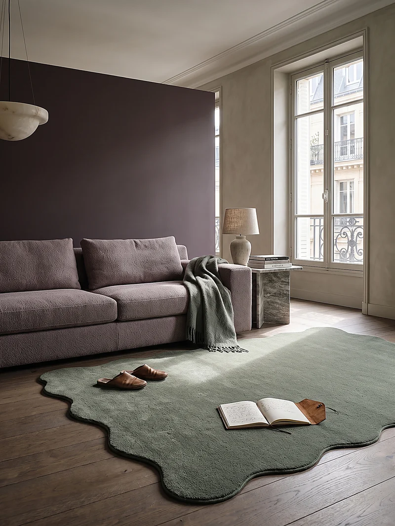 Hochflor-Teppich Uni - Polyester, 17 mm Gesamthöhe