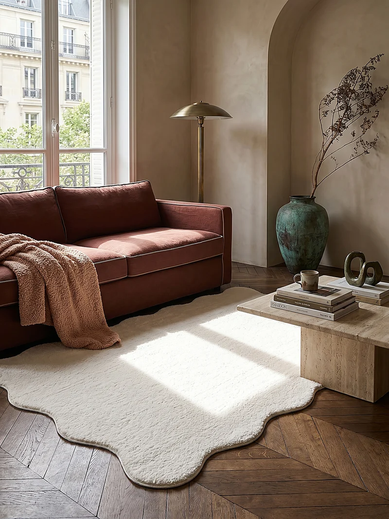 Hochflor-Teppich Uni - Polyester, 17 mm Gesamthöhe