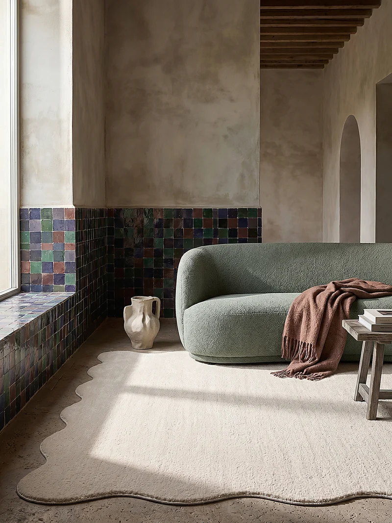 Hochflor-Teppich Uni - Polyester, 17 mm Gesamthöhe