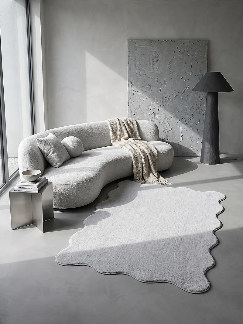 Hochflor-Teppich Uni - Polyester, 17 mm Gesamthöhe