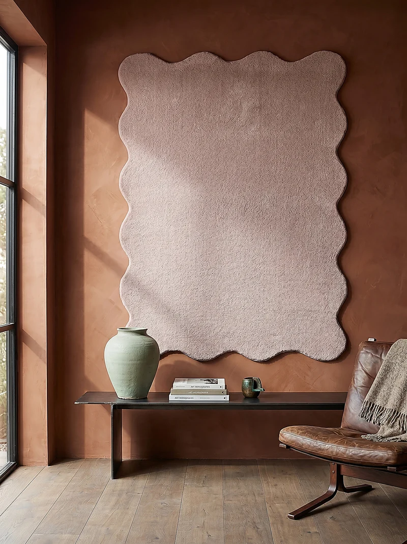 Hochflor-Teppich Uni - Polyester, 17 mm Gesamthöhe