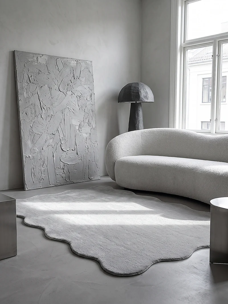 Hochflor-Teppich Uni - Polyester, 17 mm Gesamthöhe