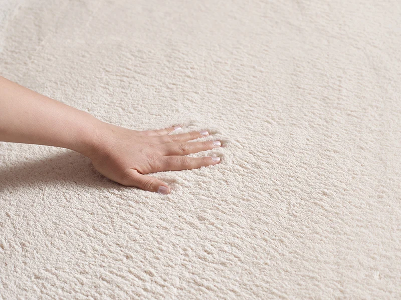 Hochflor-Teppich Uni - Polyester, 17 mm Gesamthöhe