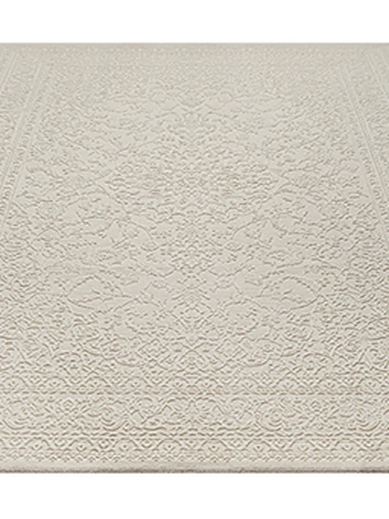 Kurzflor-Teppich Hellgrau dezent strukturiert - Polyester, 13 mm Gesamthöhe