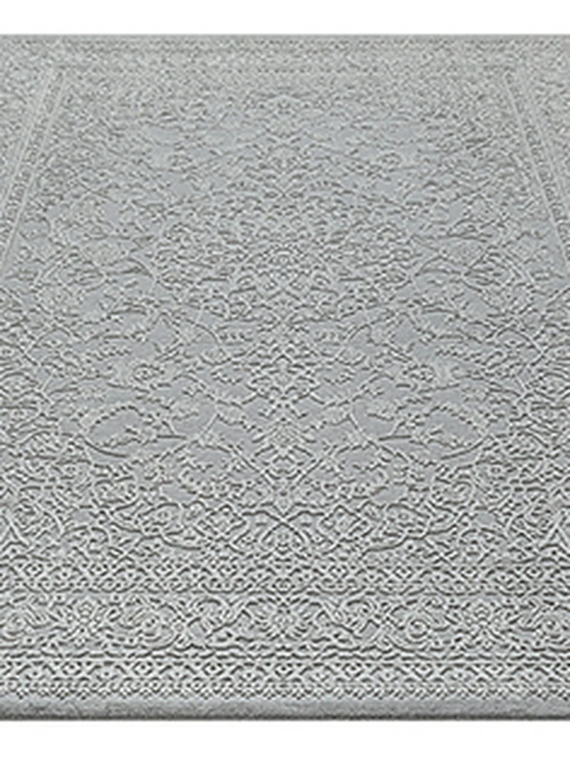 Kurzflor-Teppich Hellgrau dezent strukturiert - Polyester, 13 mm Gesamthöhe