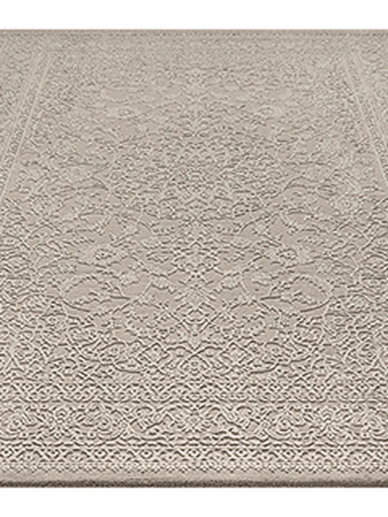 Kurzflor-Teppich Hellgrau dezent strukturiert - Polyester, 13 mm Gesamthöhe