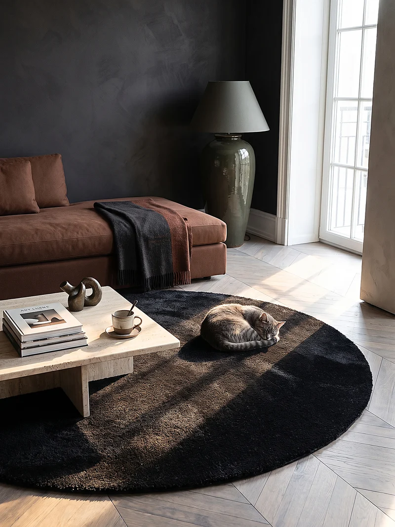 Hochflor-Teppich Uni - Polyester, 17 mm Gesamthöhe