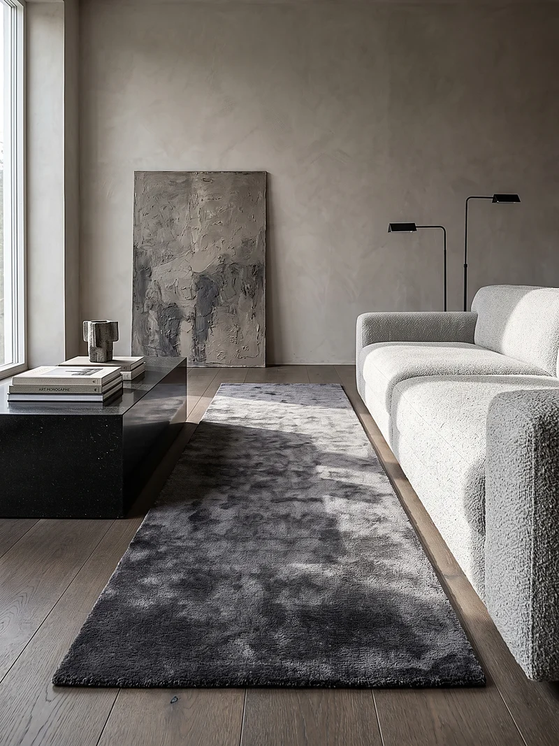 Hochflor-Teppich Uni - Polyester, 17 mm Gesamthöhe