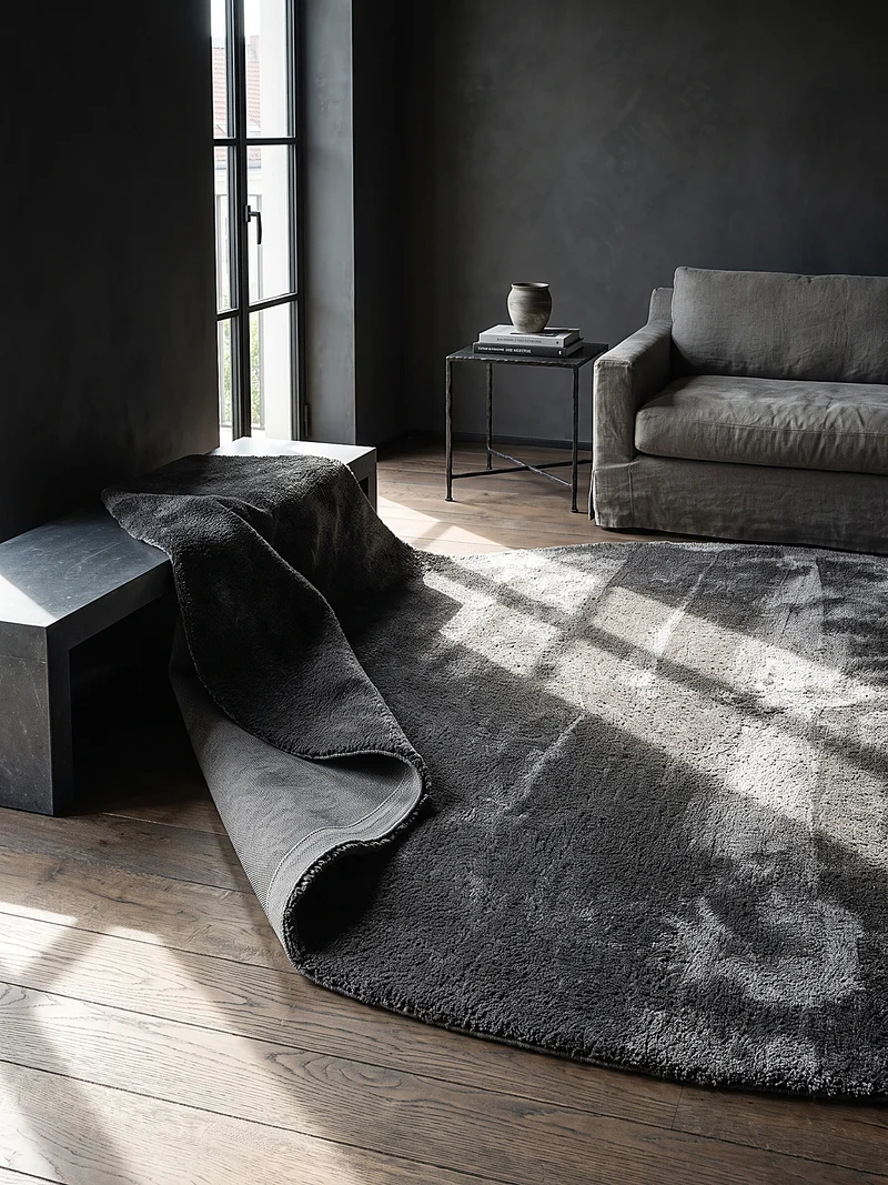 Hochflor-Teppich Uni - Polyester, 17 mm Gesamthöhe