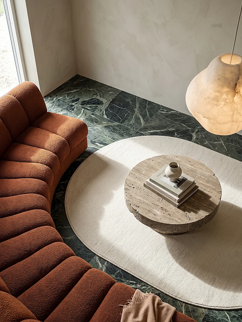Hochflor-Teppich Cremeweiß Uni - Polyester, 17 mm Gesamthöhe