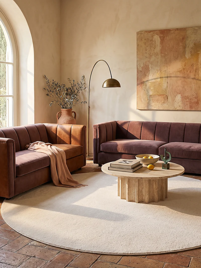 Hochflor-Teppich Cremeweiß Uni - Polyester, 17 mm Gesamthöhe