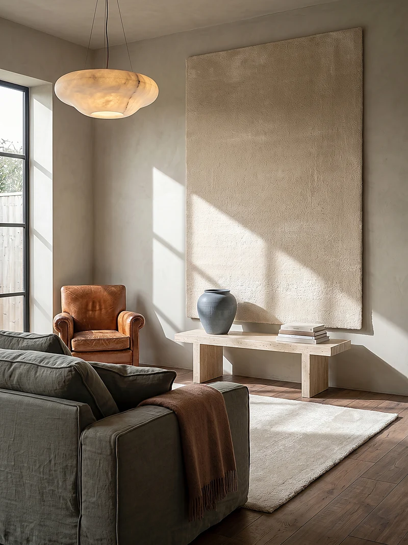 Hochflor-Teppich Cremeweiß Uni - Polyester, 17 mm Gesamthöhe