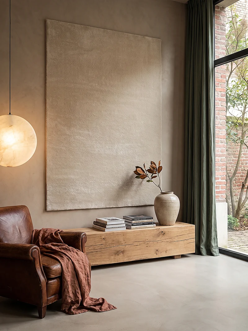 Hochflor-Teppich Cremeweiß Uni - Polyester, 17 mm Gesamthöhe
