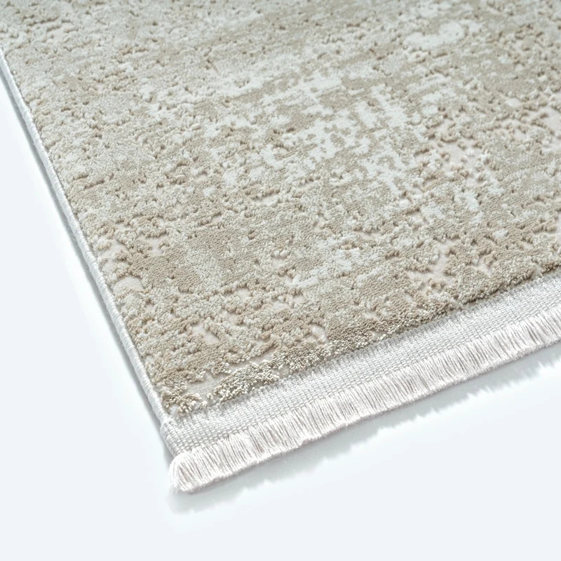 Kurzflor-Teppich Distressed-abstrakter - Polyester, 8 mm Gesamthöhe