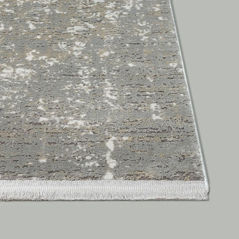 Kurzflor-Teppich Distressed-abstrakter - Polyester, 8 mm Gesamthöhe