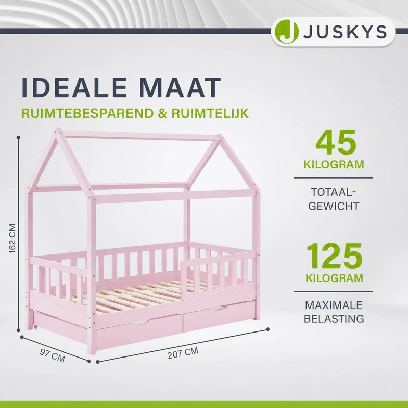 Kinderbett Marli 90 x 200 cm mit Bettkasten
