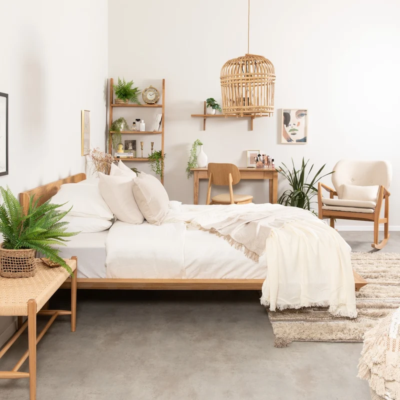 Doppelbett aus massiver Eiche MALMO | NordicStory