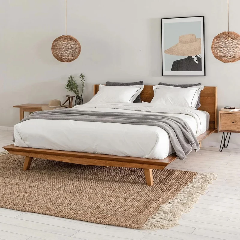 Doppelbett aus massiver Eiche MALMO | NordicStory