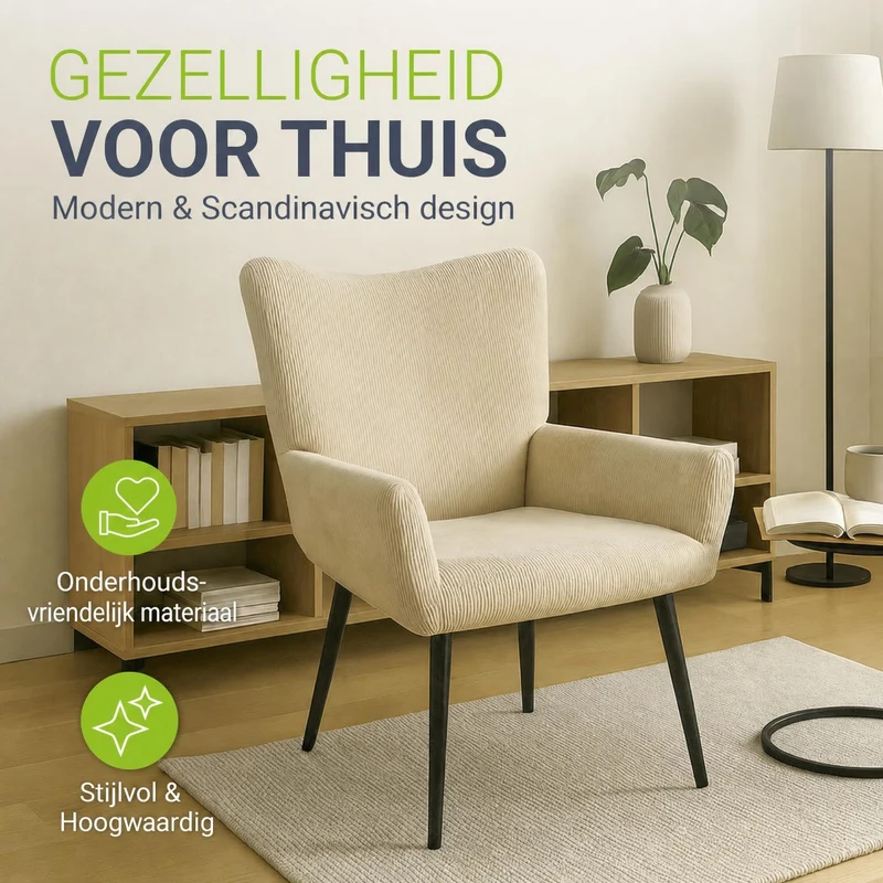 Ohrensessel mit optionalem Hocker Odense