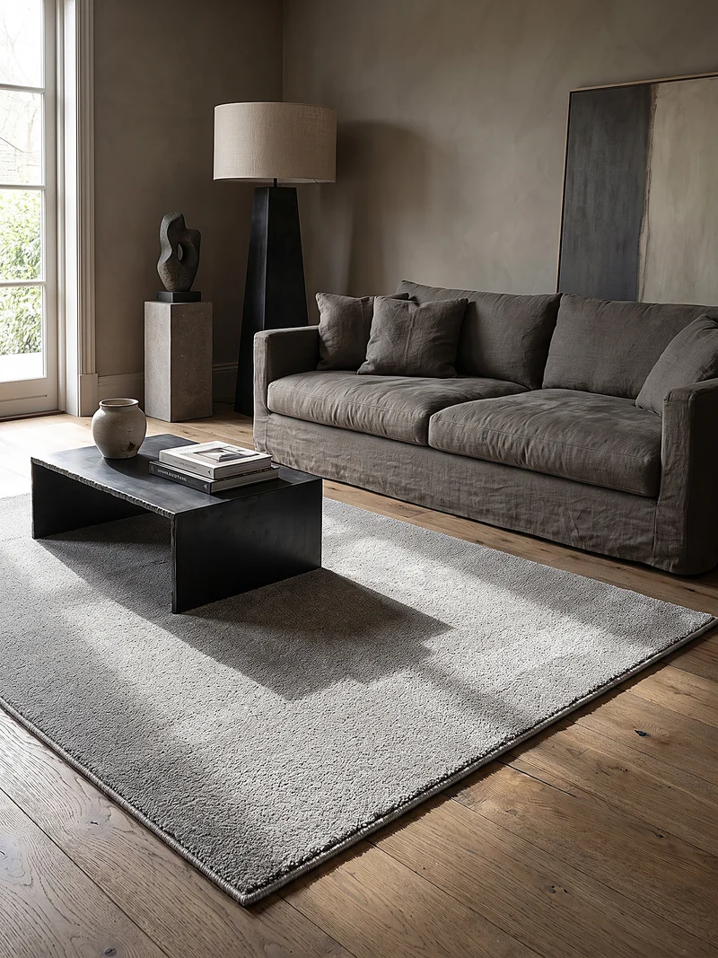 Hochflor-Teppich Uni - Polypropylen, 18 mm Gesamthöhe