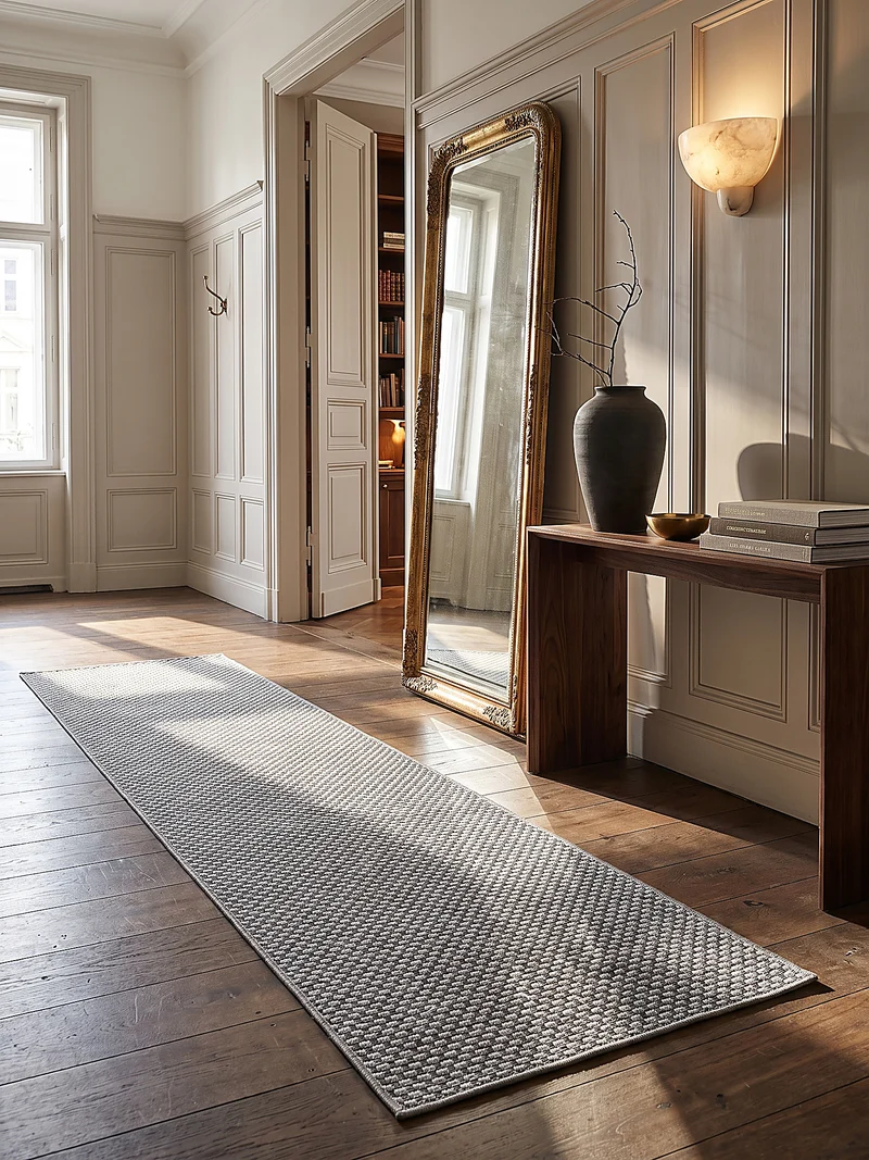 Flachgewebe-Teppich Feines Gewebe-Muster - Polypropylen, 4 mm Gesamthöhe
