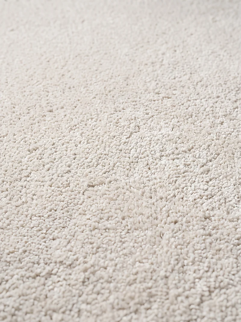 Hochflor-Teppich Cremeweiß Uni - Polypropylen, 18 mm Gesamthöhe