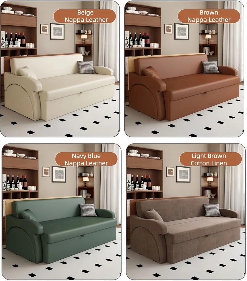 3-in-1-Schlafsofa mit klappbarem Schreibtisch