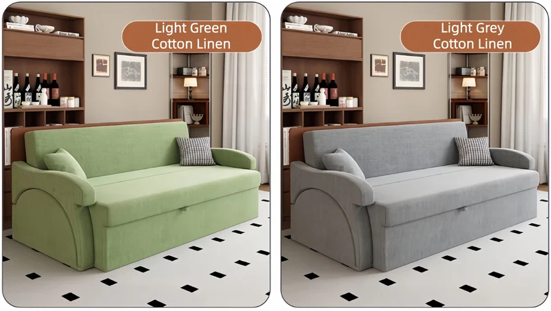 3-in-1-Schlafsofa mit klappbarem Schreibtisch