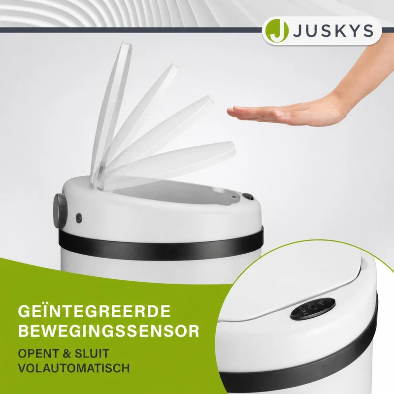 Runder Mülleimer mit Sensor