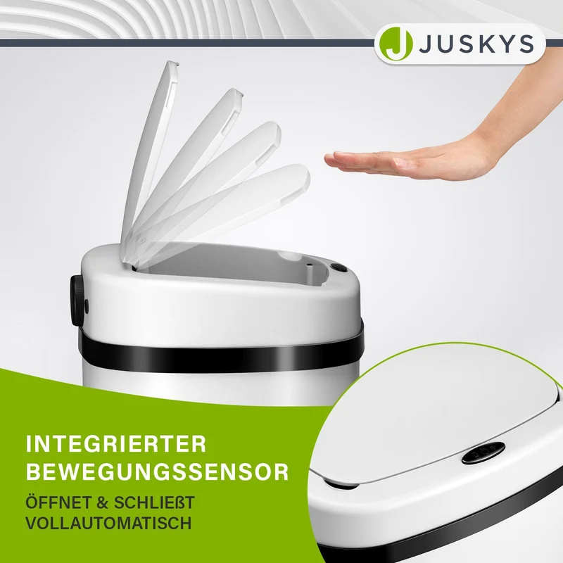 Rechteckiger Mülleimer mit Sensor