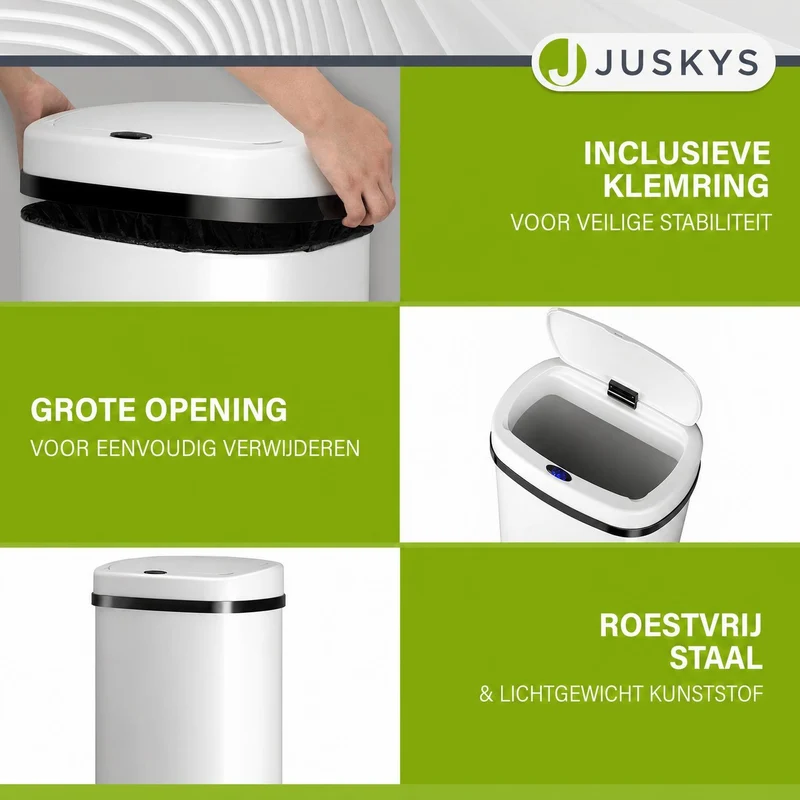 Rechteckiger Mülleimer mit Sensor
