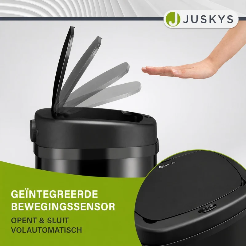 Rechteckiger Mülleimer mit Sensor
