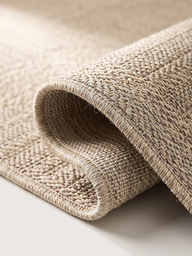 Flachgewebe-Teppich Bouclé-Flechtoptik - Polypropylen, 4 mm Gesamthöhe