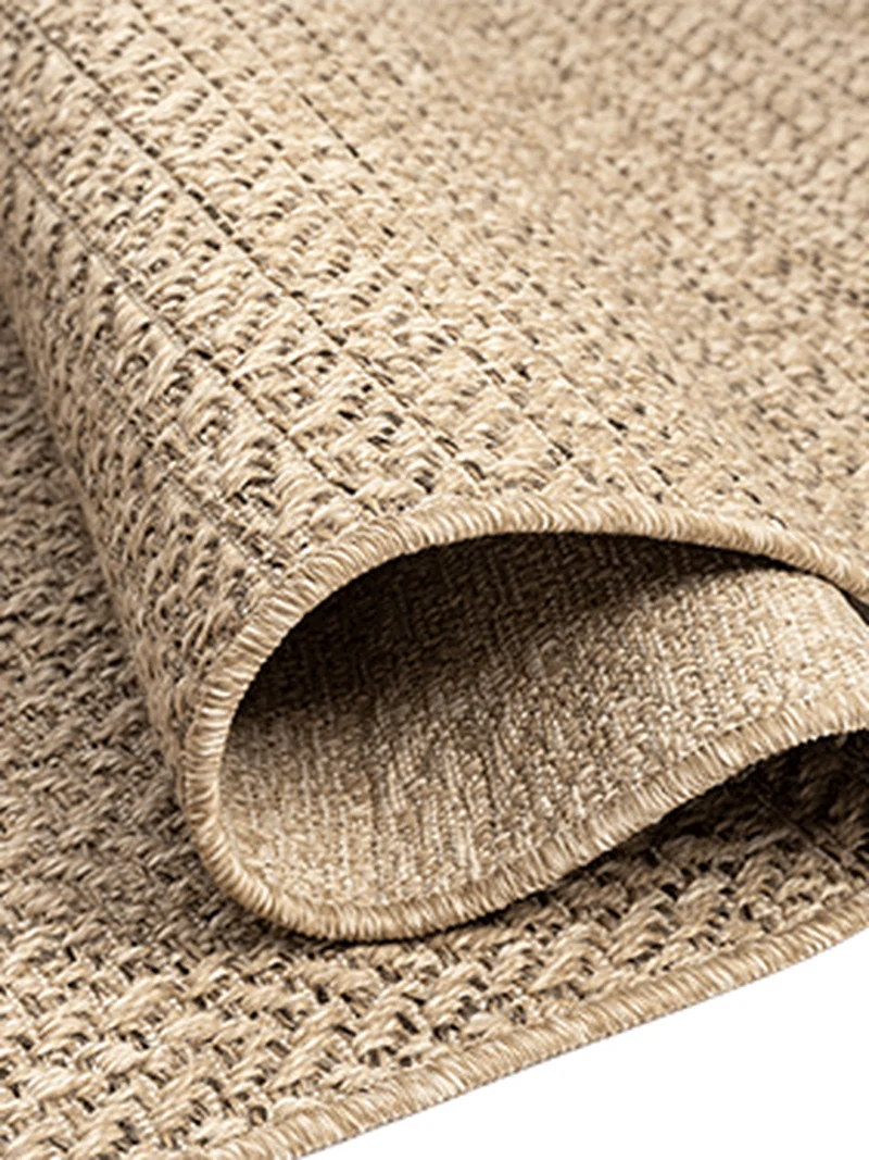 Flachgewebe-Teppich Bouclé-Flechtoptik - Polypropylen, 4 mm Gesamthöhe