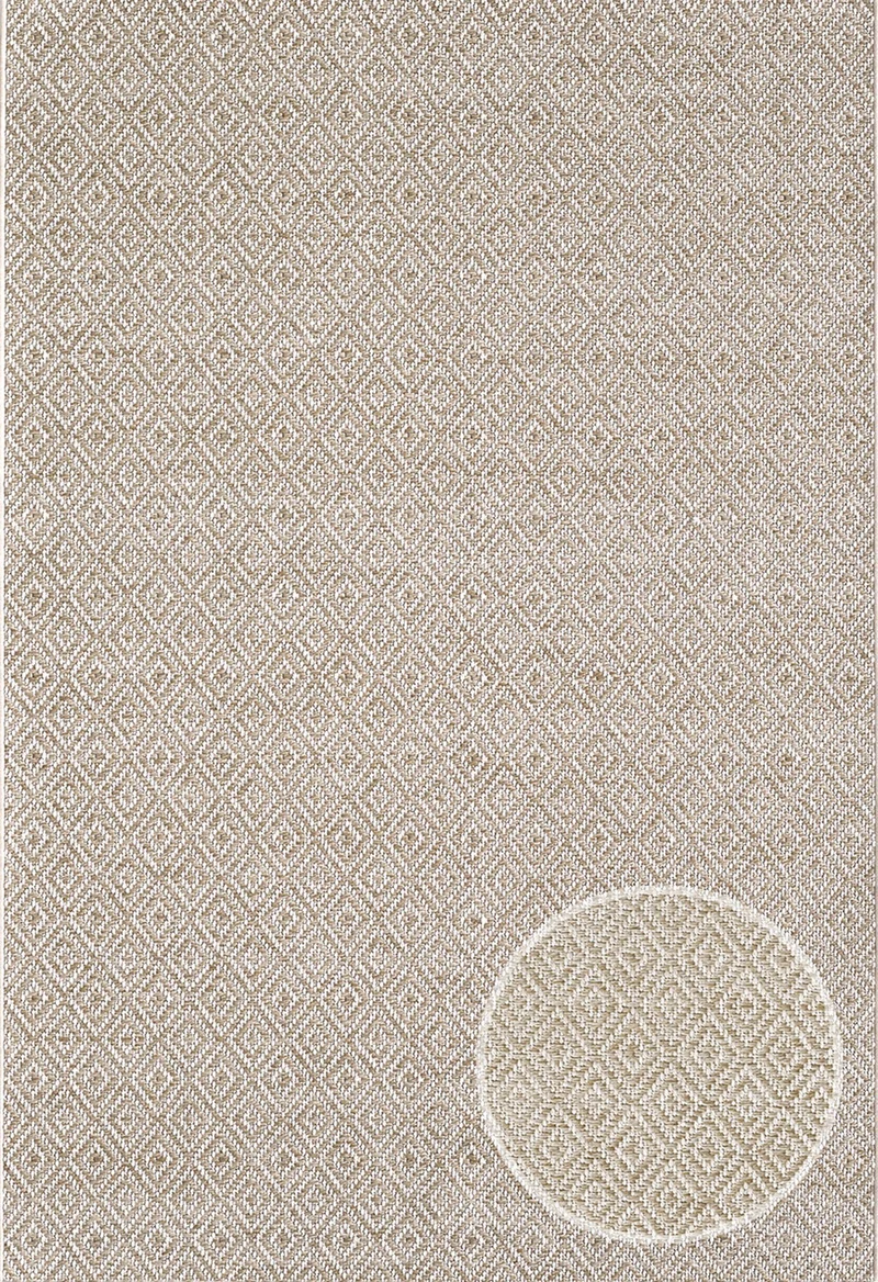 Flachgewebe-Teppich Mikro-Rauten - Polypropylen, 4 mm Gesamthöhe