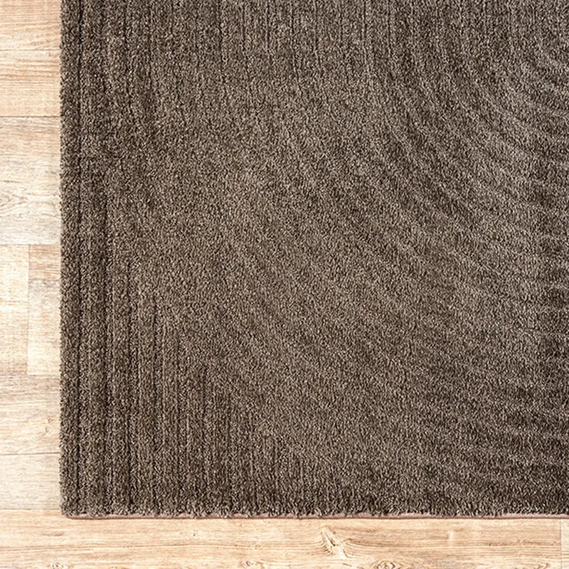 Kurzflor-Teppich 3D-Relief Zen-Halbkreise - Polypropylen-Polyester-Mix, 15 mm Gesamthöhe