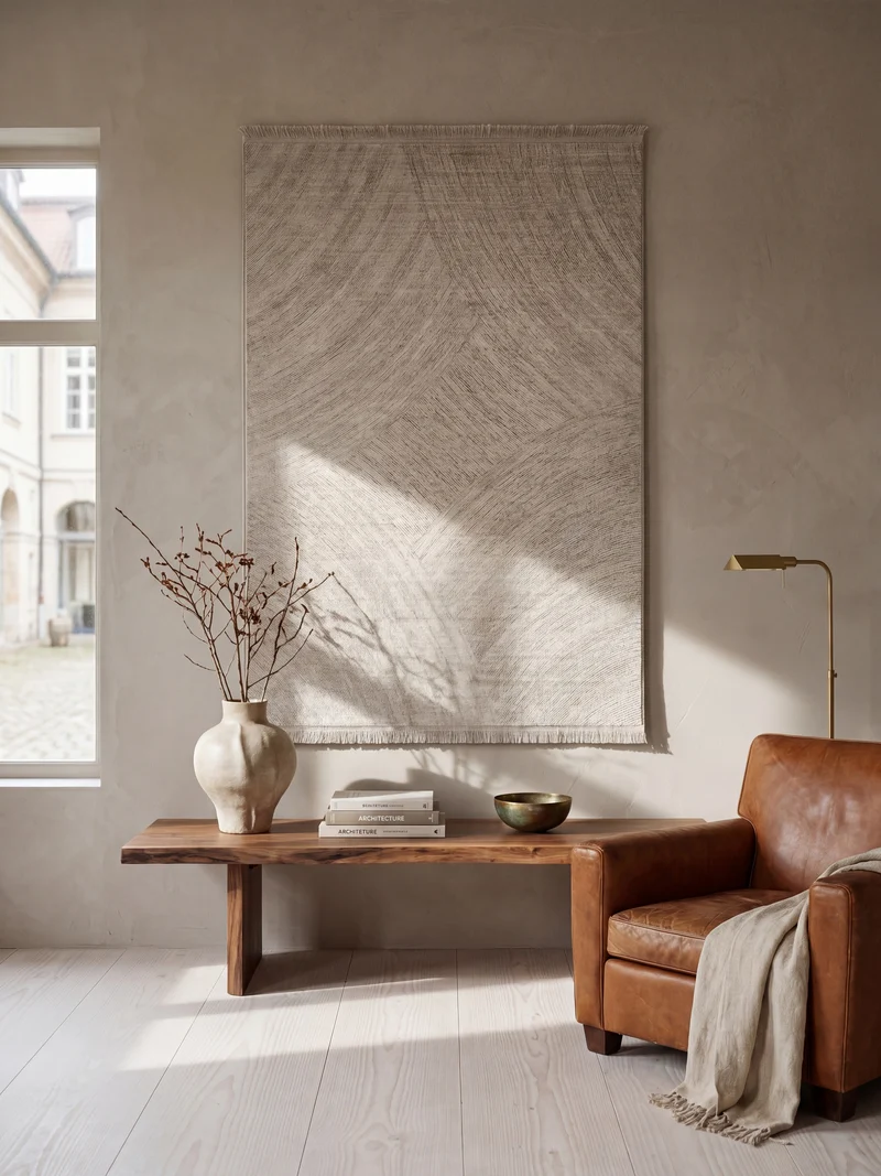 Kurzflor-Teppich Subtiles 3D-Relief - Polypropylen-Polyester-Mix, 8 mm Gesamthöhe
