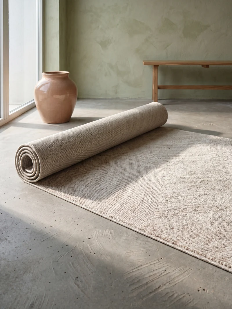 Kurzflor-Teppich Subtiles 3D-Relief - Polypropylen-Polyester-Mix, 8 mm Gesamthöhe