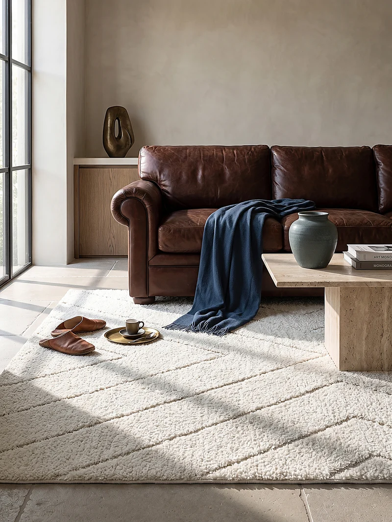 Hochflor-Teppich Diagonale - Polypropylen, 31 mm Gesamthöhe